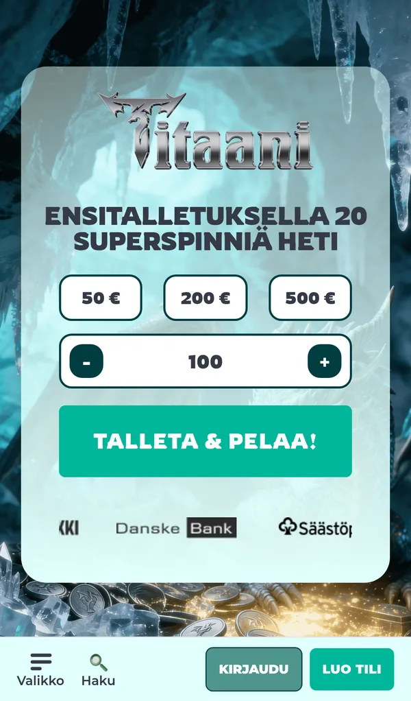 Titaani: etusivun talletuslomake